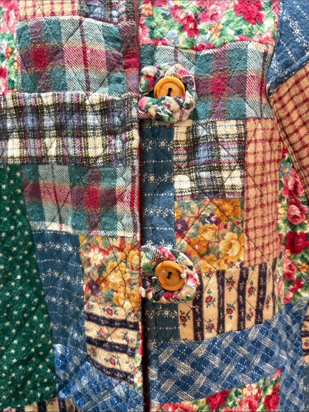 Patchwork Quilted Jacket in Multi-Color - Picture 3 of 7